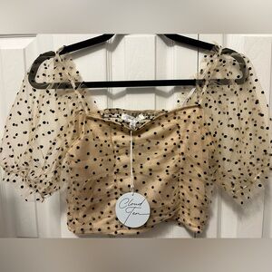 Polka Dot Tan Top
